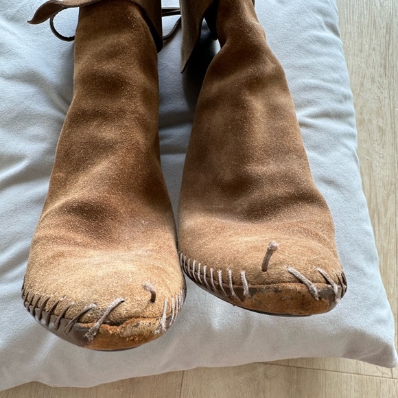 Gucci Suede Folded Ankle Boots Size 8.5B - Picture 4 of 4